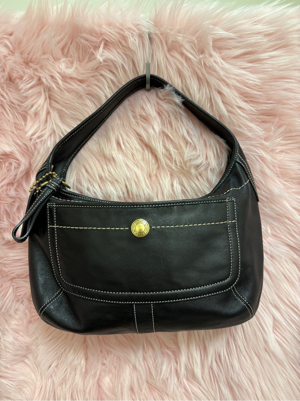 Coach 10740 Ergo Hobo Black Leather Shoulder Bag
